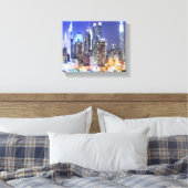 Manhattan Skyline Canvas Afdruk (Insitu (Slaapkamer))