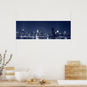 Manhattan Skyline en de torens van lights Poster (Keuken)