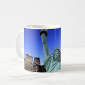 Manhattan Skyline en het Vrijheidsbeeld Koffiemok (Voorkant links)