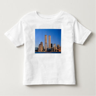 Manhattan Skyline en Hudson River, New York, 2 Kinder Shirts