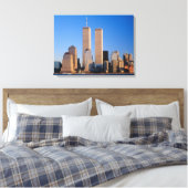 Manhattan Skyline en Hudson River, New York, Canvas Afdruk (Insitu (Slaapkamer))