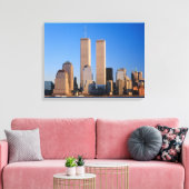 Manhattan Skyline en Hudson River, New York, Canvas Afdruk (Insitu (Woonkamer))