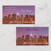 Manhattan Skyline in Night, New York City Visitekaartje (Voorkant / Achterkant)