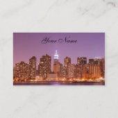 Manhattan Skyline in Night, New York City Visitekaartje (Achterkant)