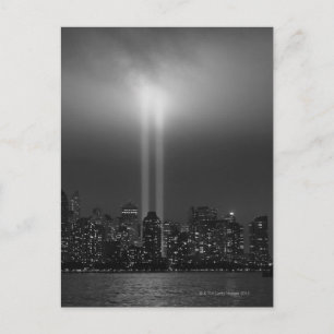 Manhattan skyline met 9/11, New York City Briefkaart