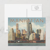 Manhattan skyline  New York Briefkaart (Voorkant / Achterkant)