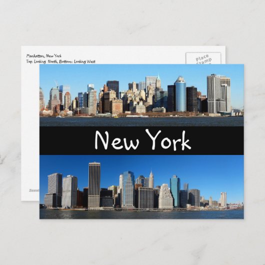 Manhattan Skyline, New York Briefkaart (Voorkant / Achterkant)