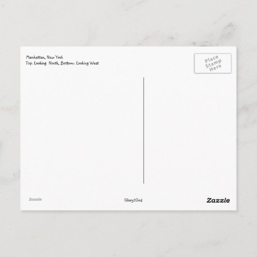 Manhattan Skyline, New York Briefkaart (Achterkant)