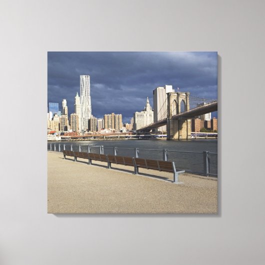 Manhattan skyline, New York Canvas Afdruk (Voorkant)