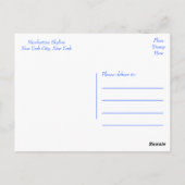 Manhattan Skyline, New York City, New York, Vereni Briefkaart (Achterkant)