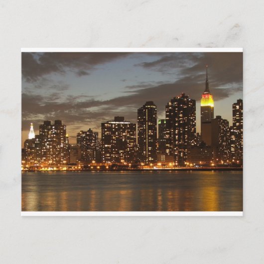 Manhattan Skyline, New York City, New York, Vereni Briefkaart (Voorkant)