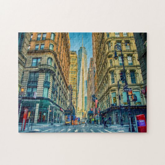 Manhattan Skyline New York. Legpuzzel (Horizontaal)