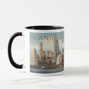 Manhattan skyline New York Mok