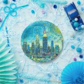 Manhattan skyline papieren bordje (Feest)
