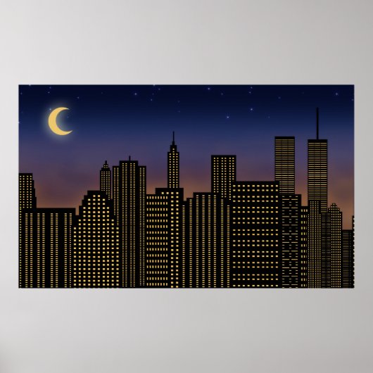 Manhattan Skyline Poster (Voorkant)