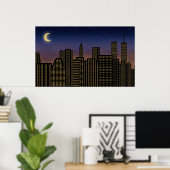 Manhattan Skyline Poster (Thuiskantoor)