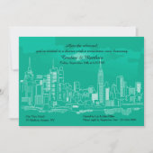 Manhattan Skyline Rehearsal Dinner Invitation Kaart (Voorkant)