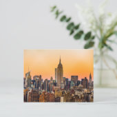 MANHATTAN SKYLINE TE SUNSET, NEW YORK, VS BRIEFKAART (Staand voorkant)