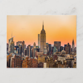 MANHATTAN SKYLINE TE SUNSET, NEW YORK, VS BRIEFKAART