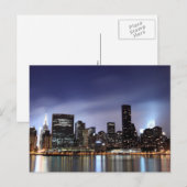 Manhattan Skyline Uitzicht van de East River, NYC Briefkaart (Voorkant / Achterkant)