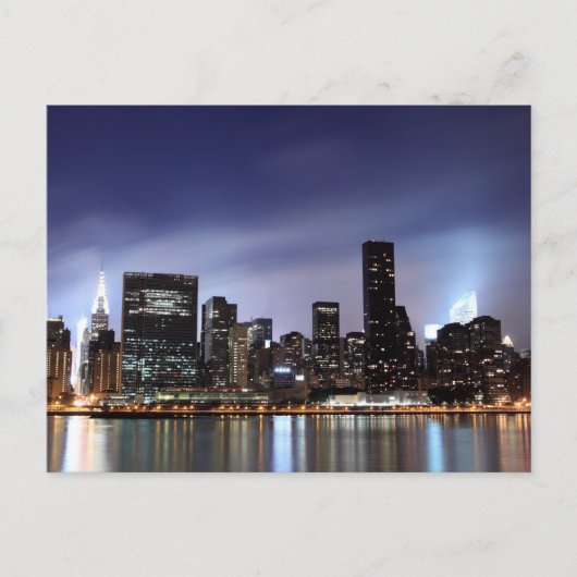 Manhattan Skyline Uitzicht van de East River, NYC Briefkaart (Voorkant)