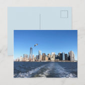 Manhattan Skyline van Ferry, New York City Briefkaart (Voorkant / Achterkant)