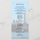 Manhattan Skyline van Hoboken Wedding Program Programmakaart (Achterkant)