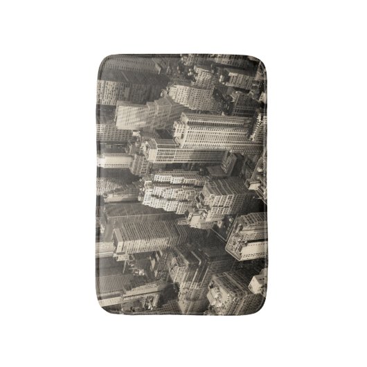 Manhattan skyline, zwart-wit antenne. badmat (Voorkant Verticaal)