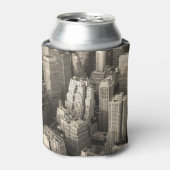 Manhattan skyline, zwart-wit antenne. blikjeskoeler (Blikje Voorkant)