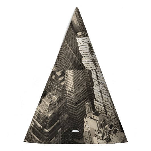 Manhattan skyline, zwart-wit antenne. feesthoedjes (Links)