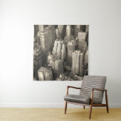 Manhattan skyline, zwart-wit antenne. wandkleed (In situ)