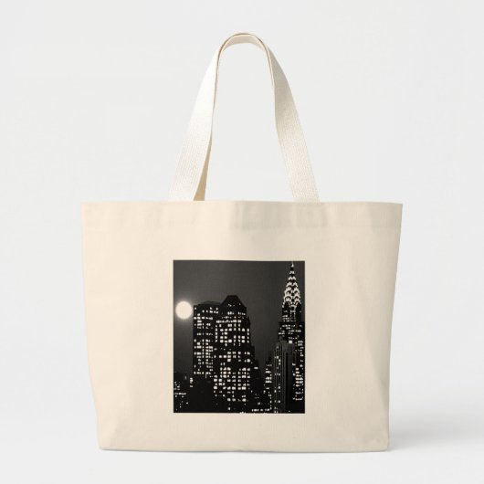 Manhattan Skylines Grote Tote Bag (Voorkant)