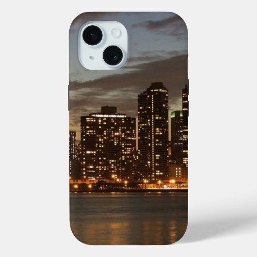 Manhattan Skyscrapers bij nacht Case-Mate iPhone Case (Achterkant)
