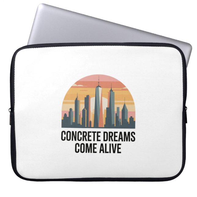 Manhattan Staat van Mind New York Laptop Sleeve (Voorkant)