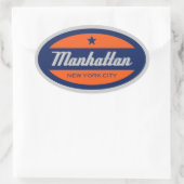 *Manhattan-Sticker Ovale Sticker (Tas)