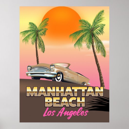 Manhattan strand Los Angeles Poster (Voorkant)
