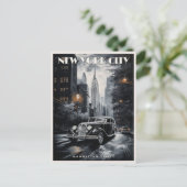 Manhattan Street New York USA Reizen  Kunst Briefkaart (Staand voorkant)