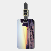 Manhattan Sunset Skyline NYC Bagagelabel (Voorkant verticaal)