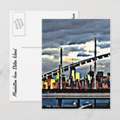 Manhattan uit Staten Island CricketDiane Stuff Briefkaart (Voorkant / Achterkant)