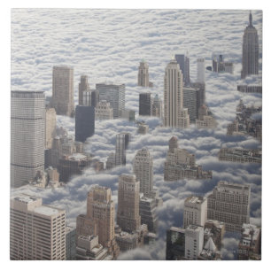 Manhattan under Cloudy Sky Tegeltje