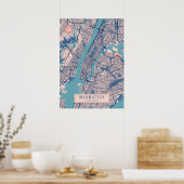 Manhattan - United States Breezy City Map Poster (Keuken)