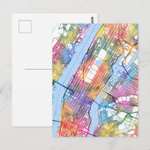 Manhattan USA Stadkaart Briefkaart (Voorkant / Achterkant)