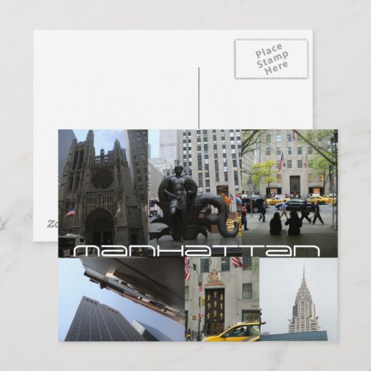 Manhattan V Briefkaart (Voorkant / Achterkant)