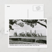 Manhattan van Gouverneurs Island, New York City Vi Briefkaart (Voorkant / Achterkant)
