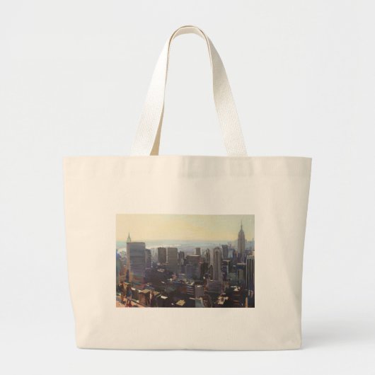 Manhattan van het Rockefeller Building 2012 Grote Tote Bag (Voorkant)