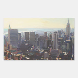 Manhattan van het Rockefeller Building 2012 Rechthoekige Sticker