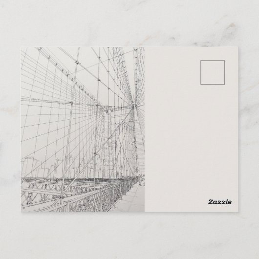 Manhattan View from Brooklyn postcard New York Briefkaart (Achterkant)