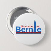 Manhattan voor Bernie Ronde Button 7,6 Cm (Voorkant /achterkant)