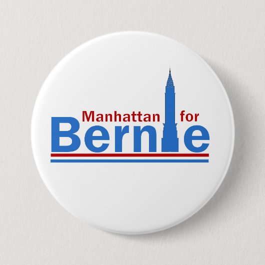 Manhattan voor Bernie Ronde Button 7,6 Cm (Voorkant)