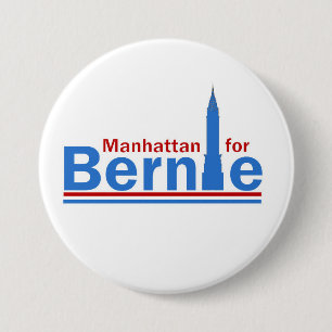 Manhattan voor Bernie Ronde Button 7,6 Cm